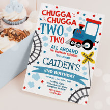 Train Birthday Invite Chugga Chugga Twee Train