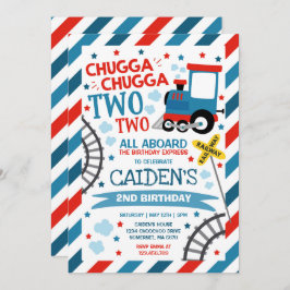 Train Birthday Invite Chugga Chugga Twee Train Kaart