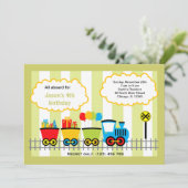 Train Birthday Kaart (Staand voorkant)
