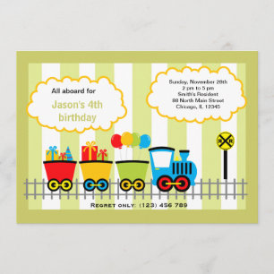 Train Birthday Kaart