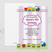 Train Birthday Kaart (Voorkant / Achterkant)