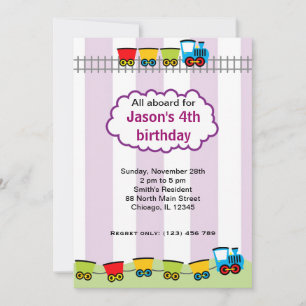 Train Birthday Kaart