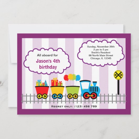 Train Birthday Kaart (Voorkant)