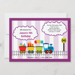 Train Birthday Kaart