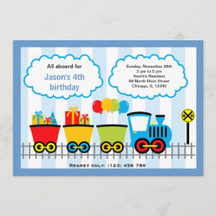 Train Birthday Kaart