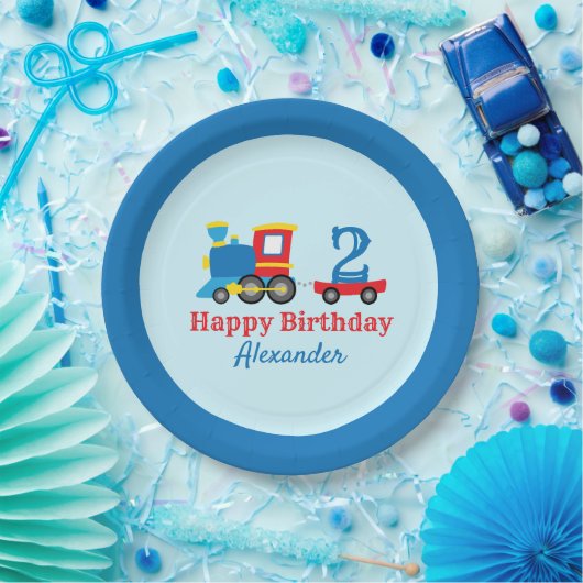 Train Birthday Papieren Bordje (Feest)