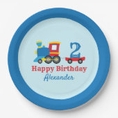Train Birthday Papieren Bordje (Voorkant)