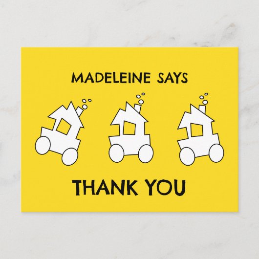 Train Birthday Party Briefkaart (Voorkant)