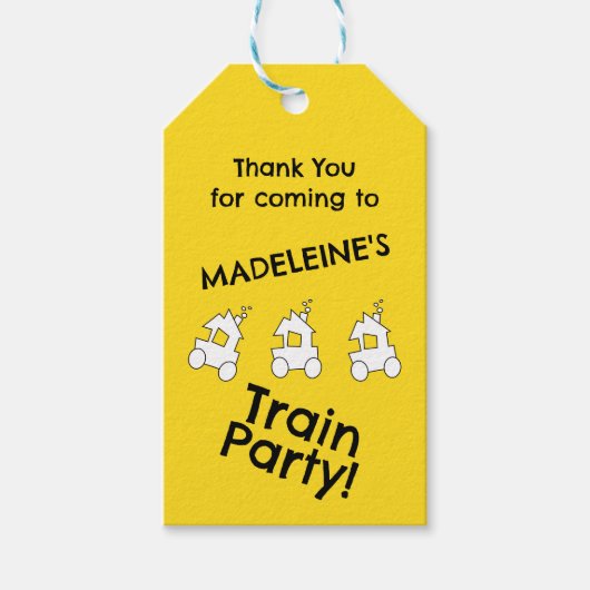 Train Birthday Party Cadeaulabel (Voorkant)