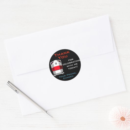 Train Birthday Party Favor Gift Sticker (Envelop)