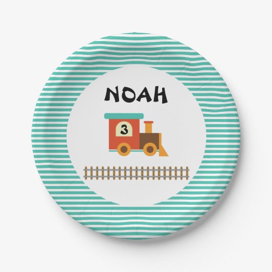 Train Birthday Party for Kids Papieren Bordje (Voorkant)