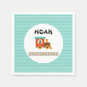 Train Birthday Party for Little Kinderen Servet (Voorkant)