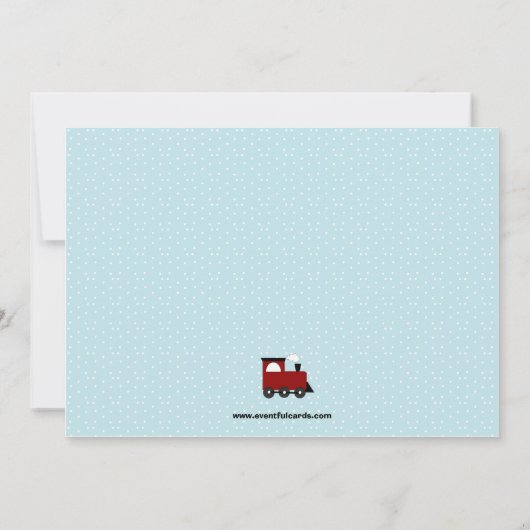 Train Birthday Party Invitation Kaart (Achterkant)