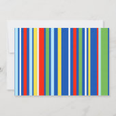 Train Birthday party Invitation Kaart (Achterkant)