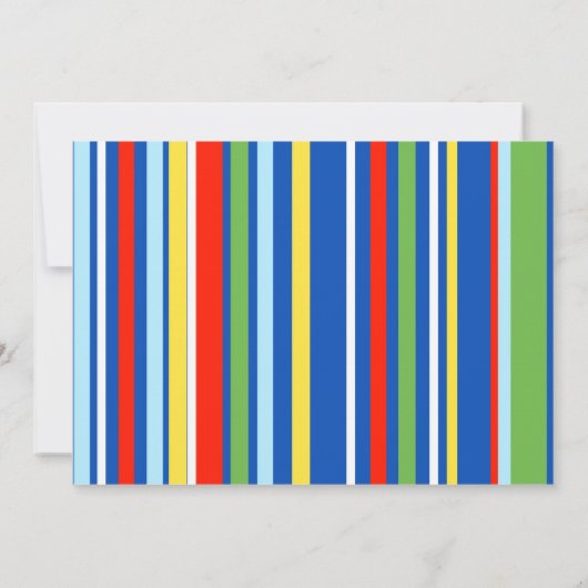 Train Birthday party Invitation Kaart (Achterkant)