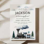 Train Birthday Party Invitation Kaart