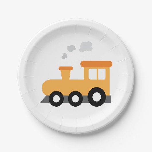 Train Birthday Party Papieren Bordje (Voorkant)