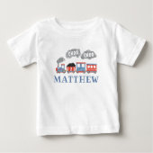 Train Birthday Personalized Name Shirt (Voorkant)