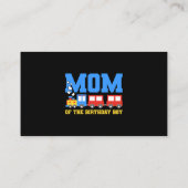 Train Birthday Theme Mam Birthday Boy Train Birth Visitekaartje (Achterkant)