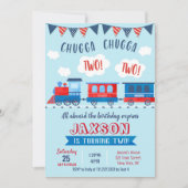 Train Birthday-uitnodigingen Kaart (Voorkant)