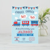 Train Birthday-uitnodigingen Kaart (Staand voorkant)