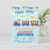 Train Birthday-uitnodigingen Kaart (Staand voorkant)