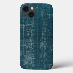 Train Blueprint I iPhone 13 Hoesje