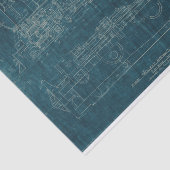 Train Blueprint I Tissuepapier (Detail)
