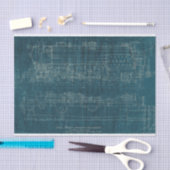 Train Blueprint I Tissuepapier (Craft)