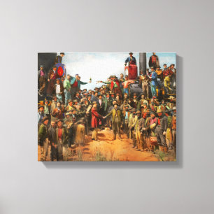 Train - Burgerlijk - De champagne foto 1869 Canvas Afdruk