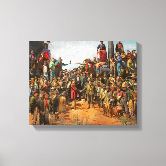 Train - Burgerlijk - De champagne foto 1869 Canvas Afdruk (Voorkant)