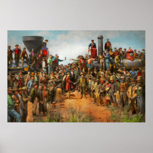 Train - Burgerlijk - De champagne foto 1869 Poster