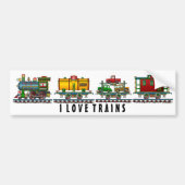 "Train Caboose Car, Train Car Carrier Auto Car, .. Bumpersticker (Voorkant)