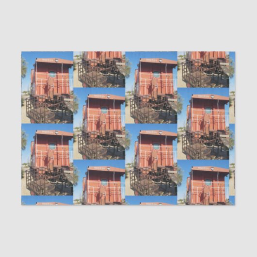 Train Caboose Tissuepapier (Voorkant)