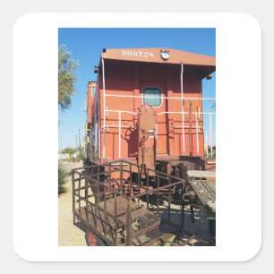Train Caboose Vierkante Sticker