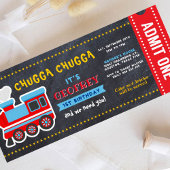 Train Chalkboard boarding Ticket Pass Birthday Kaart