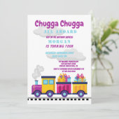 Train Chugga Choo Cartoon Elke Verjaardag Kaart (Staand voorkant)