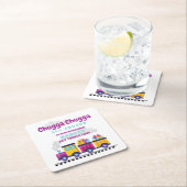 Train Chugga Choo Cartoon Elke Verjaardag Kartonnen Onderzetters (Insitu)