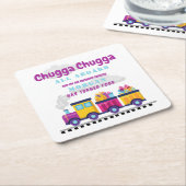 Train Chugga Choo Cartoon Elke Verjaardag Kartonnen Onderzetters (Schuin)