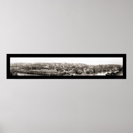 Train & City Lynchburg Foto 1915 Poster (Voorkant)