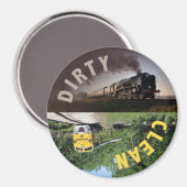 Train Clean Dirty Dishwaser Magnet (Voorkant / Achterkant)