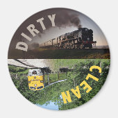 Train Clean Dirty Dishwaser Magnet (Voorkant)