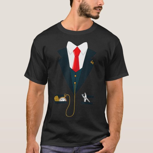 Train Conductor Coat Funny Halloween Costuum T-shirt (Voorkant)