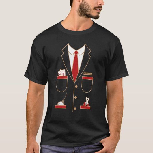 Train Conductor Costume Trains Model Railroad Loco T-shirt (Voorkant)