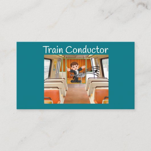 Train Conductor Locomotive Melody door Funnycomb Visitekaartje (Voorkant)