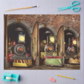 Train - Cow catching technology 1869 Tissuepapier (Craft)