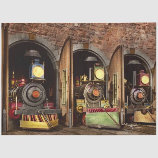 Train - Cow catching technology 1869 Tissuepapier (Voorkant)