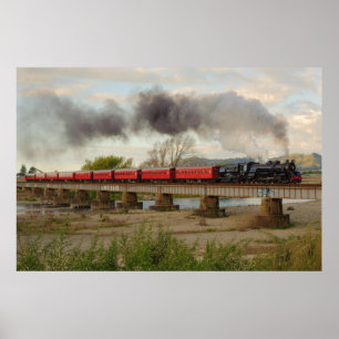 Train Crossing Otaki Poster