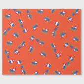 Train Cute Choo-Choo 1st Birthday Party Thema Cadeaupapier (Vlak)