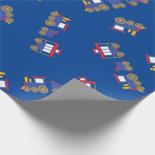 Train Cute Choo-Choo 1st Birthday Party Thema Cadeaupapier (Hoek)